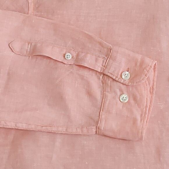 An Original Penguin Linen Button Down Shirt Men XL Salmon Classic Coastal Preppy - Picture 5 of 11